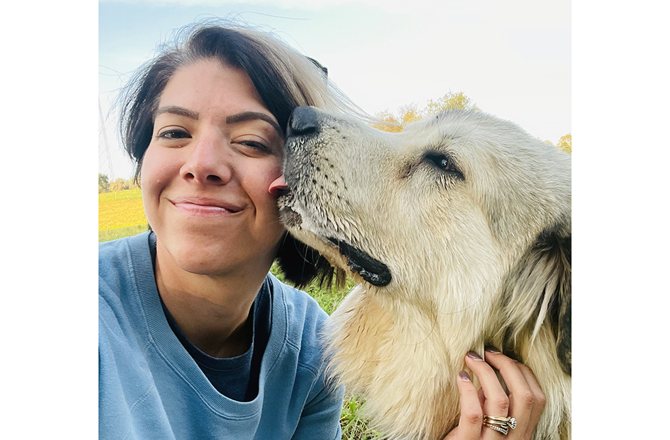 Jessie with dog